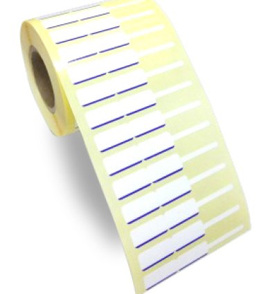 72 x 10 mm Mavi Çizgili Kuyumcu Etiketi (1.250)