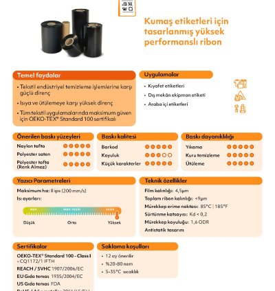 Atx9 Ağır Yıkama Tekstil Ribon Siyah 35mm x 300mt (OUT)